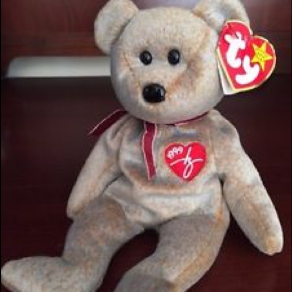 ty beanie baby 1999 signature teddy bear rare retired original